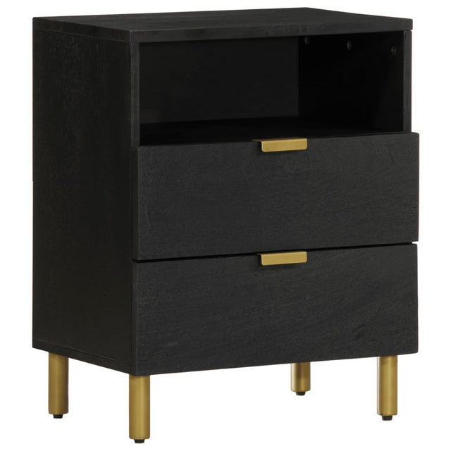 Bedside Cabinet Black 50X33X62 Cm Engineered Wood