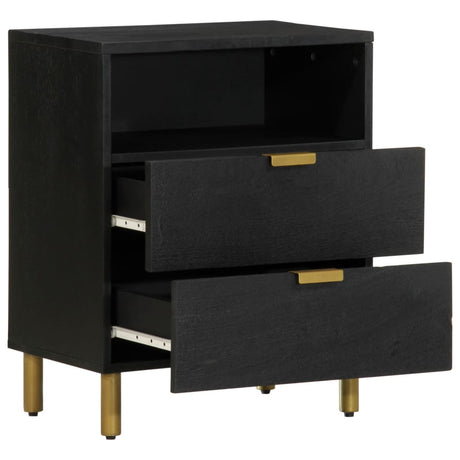 Bedside Cabinet Black 50X33X62 Cm Engineered Wood