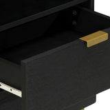 Bedside Cabinet Black 50X33X62 Cm Engineered Wood