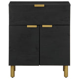 Bedside Cabinet Black 50X33X60 Cm Engineered Wood