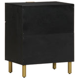 Bedside Cabinet Black 50X33X60 Cm Engineered Wood