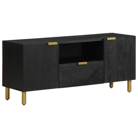 Tv Cabinet Black 105X33X46 Cm Engineered Wood