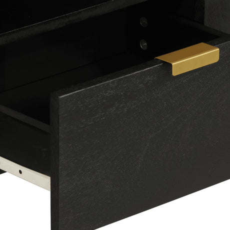 Tv Cabinet Black 105X33X46 Cm Engineered Wood