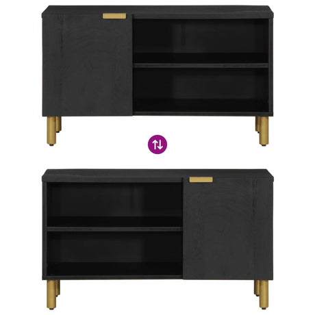 Tv Cabinet Black 80X33X46 Cm Engineered Wood