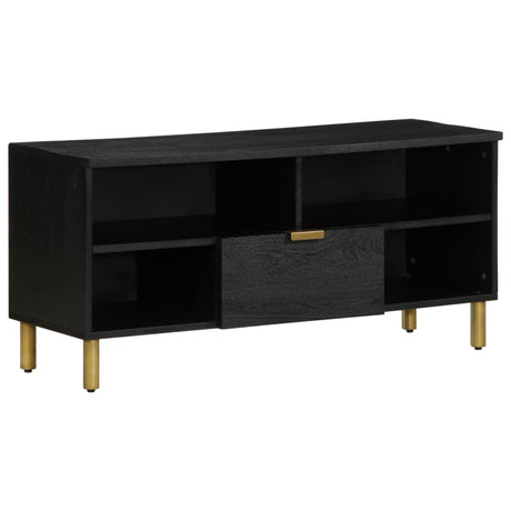Tv Cabinet Black 100X33X46 Cm Engineered Wood
