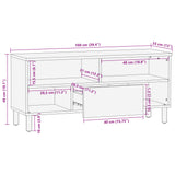 Tv Cabinet Black 100X33X46 Cm Engineered Wood