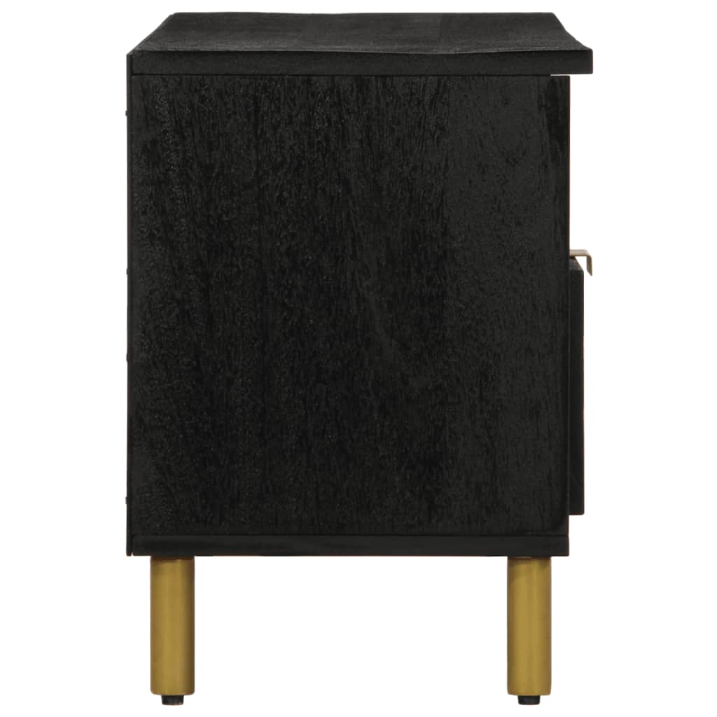 Tv Cabinet Black 100X33X46 Cm Engineered Wood