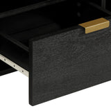 Tv Cabinet Black 100X33X46 Cm Engineered Wood