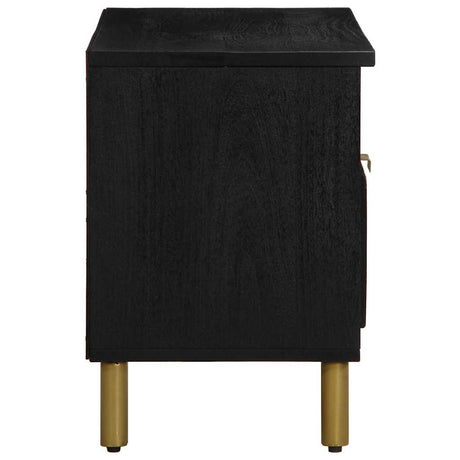 Tv Cabinet Black 80X33X46 Cm Engineered Wood