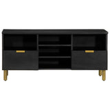 Tv Cabinet Black 100X33X46 Cm Engineered Wood