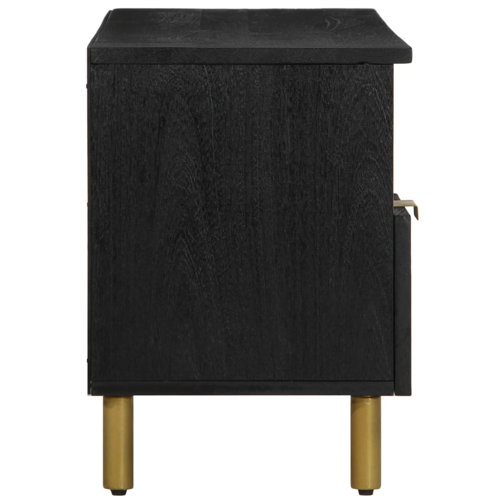 Tv Cabinet Black 100X33X46 Cm Engineered Wood