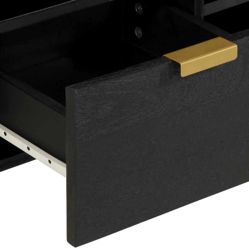 Tv Cabinet Black 100X33X46 Cm Engineered Wood