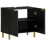 Bathroom Sink Cabinet Black 62X33X58 Cm Engineered Wood
