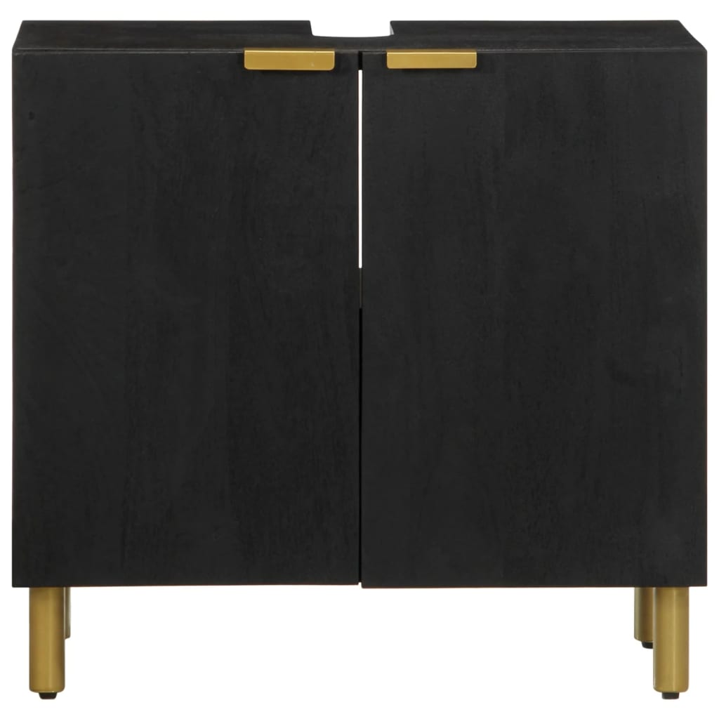 Bathroom Sink Cabinet Black 62X33X58 Cm Engineered Wood