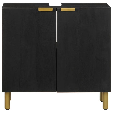 Bathroom Sink Cabinet Black 62X33X58 Cm Engineered Wood