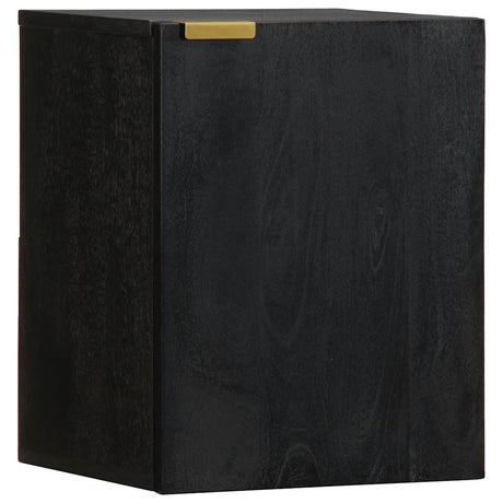 Bathroom Hanging Cabinet Black 38X33X48 Cm Engineered Wood