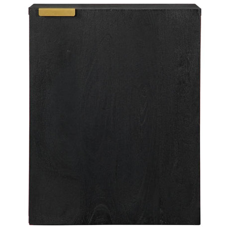 Bathroom Hanging Cabinet Black 38X33X48 Cm Engineered Wood