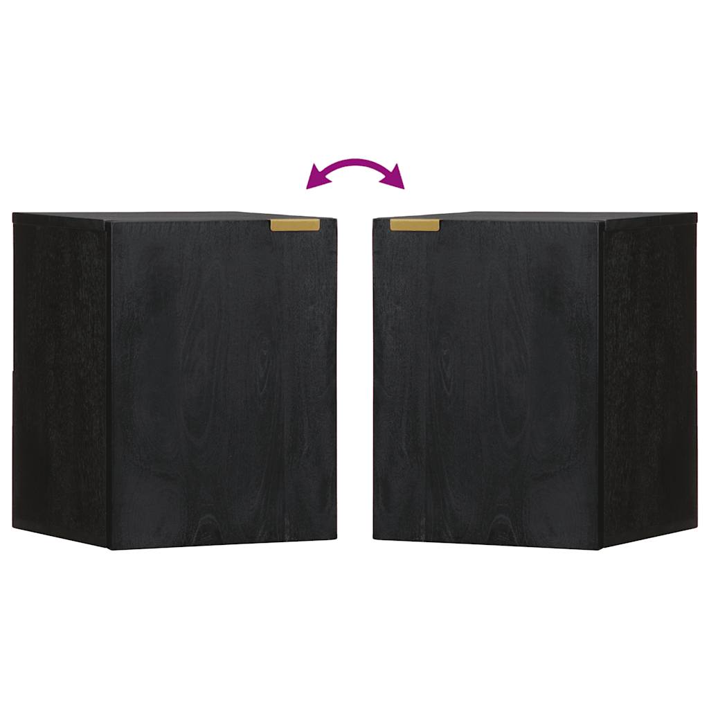 Bathroom Hanging Cabinet Black 38X33X48 Cm Engineered Wood