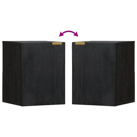 Bathroom Hanging Cabinet Black 38X33X48 Cm Engineered Wood