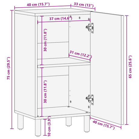 Sideboard Black 40X33X75 Cm Engineered Wood