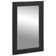 Bathroom Mirror Black 50X70X2.5 Cm Engineered Wood And Brass
