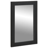 Bathroom Mirror Black 50X70X2.5 Cm Engineered Wood And Brass