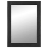 Bathroom Mirror Black 50X70X2.5 Cm Engineered Wood And Brass