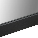 Bathroom Mirror Black 50X70X2.5 Cm Engineered Wood And Brass