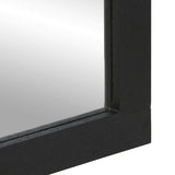 Bathroom Mirror Black 50X70X2.5 Cm Engineered Wood And Brass