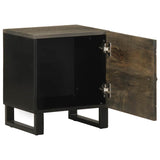 Bedside Cabinet Black 40X33X46 Cm Solid Wood Mango