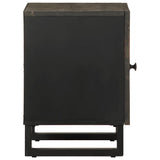 Bedside Cabinet Black 40X33X46 Cm Solid Wood Mango