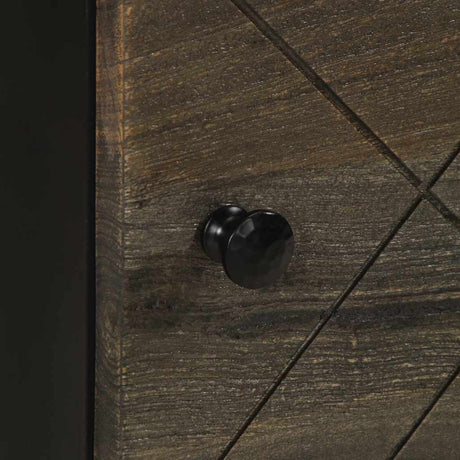 Bedside Cabinet Black 40X33X46 Cm Solid Wood Mango