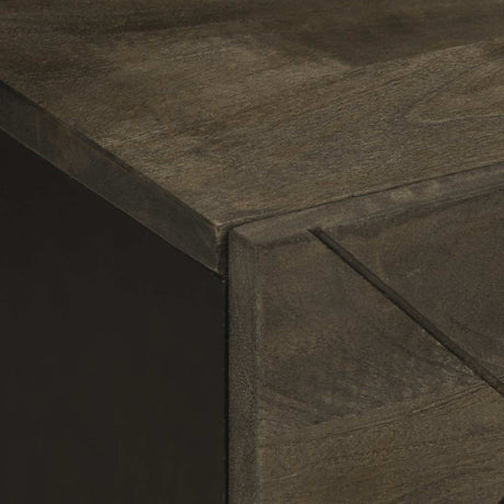 Bedside Cabinet Black 40X33X46 Cm Solid Wood Mango