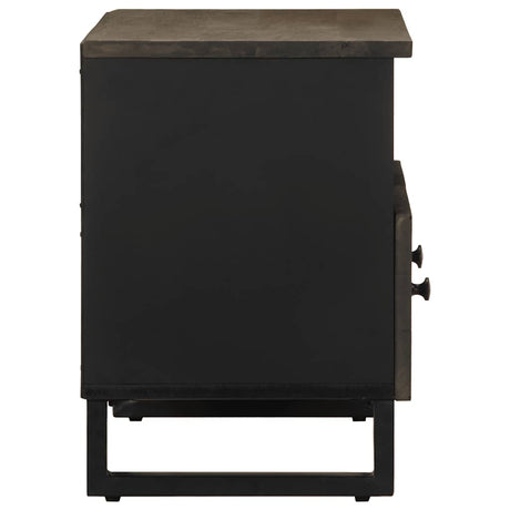 Tv Cabinet Black 70X33X46 Cm Solid Wood Mango