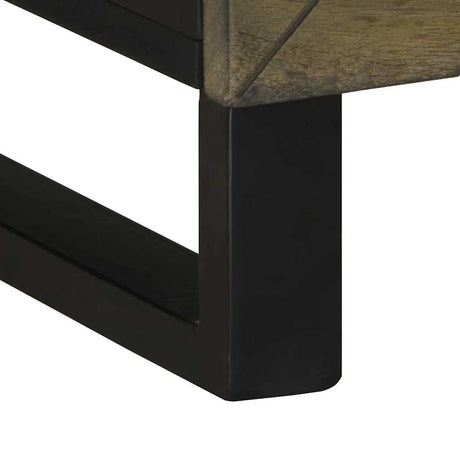 Tv Cabinet Black 70X33X46 Cm Solid Wood Mango