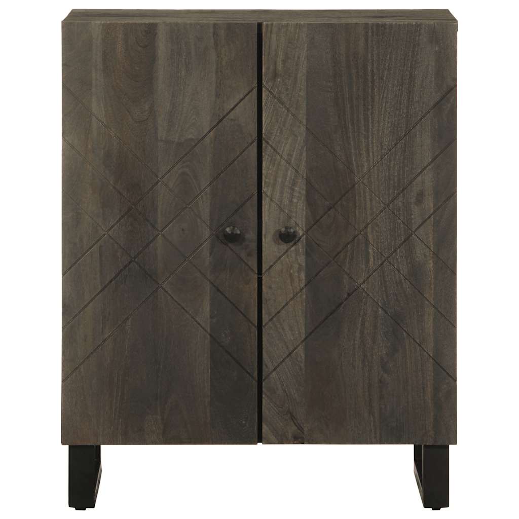 Sideboard Black 60X33X75 Cm Solid Wood Mango