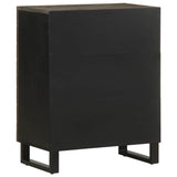 Sideboard Black 60X33X75 Cm Solid Wood Mango
