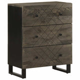 Sideboard Black 60X33X75 Cm Solid Wood Mango