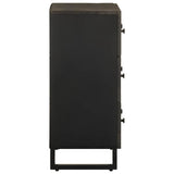 Sideboard Black 60X33X75 Cm Solid Wood Mango