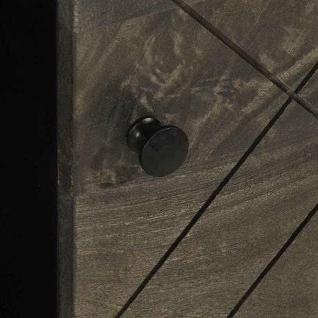 Coffee Table Black 80X50X40 Cm Solid Wood Mango