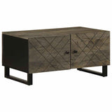 Coffee Table Black 80X50X40 Cm Solid Wood Mango