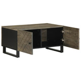 Coffee Table Black 80X50X40 Cm Solid Wood Mango