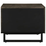 Coffee Table Black 80X50X40 Cm Solid Wood Mango