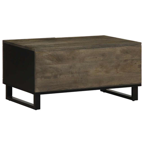 Coffee Table Black 80X50X40 Cm Solid Wood Mango