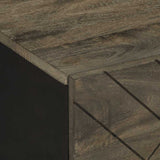 Coffee Table Black 80X50X40 Cm Solid Wood Mango