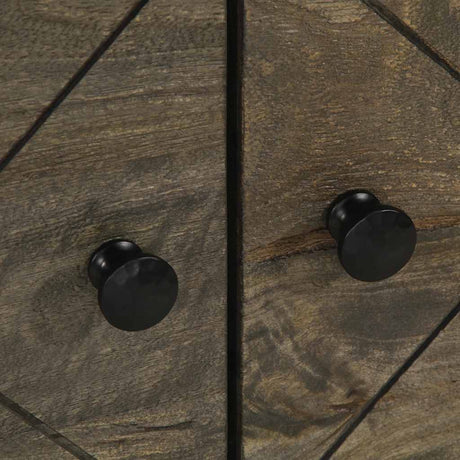 Coffee Table Black 80X50X40 Cm Solid Wood Mango