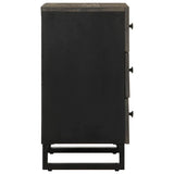 Bedside Cabinet Black 50X33X62 Cm Solid Wood Mango