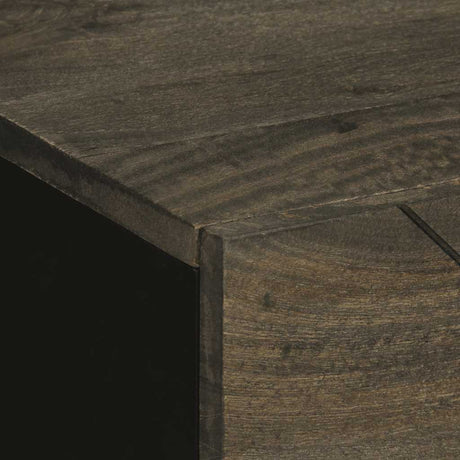 Bedside Cabinet Black 50X33X62 Cm Solid Wood Mango