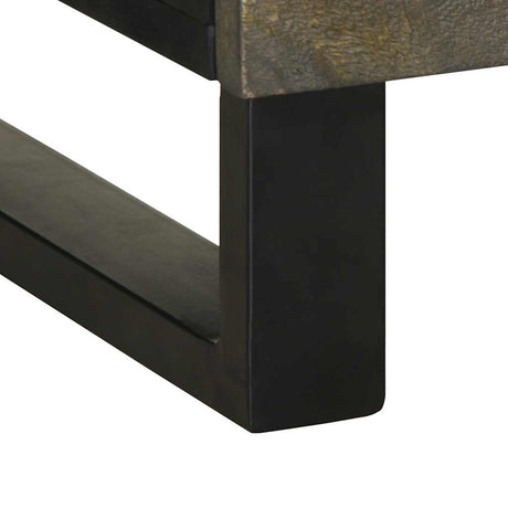 Bedside Cabinet Black 50X33X62 Cm Solid Wood Mango