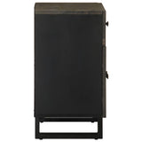 Bedside Cabinet Black 50X33X60 Cm Solid Wood Mango